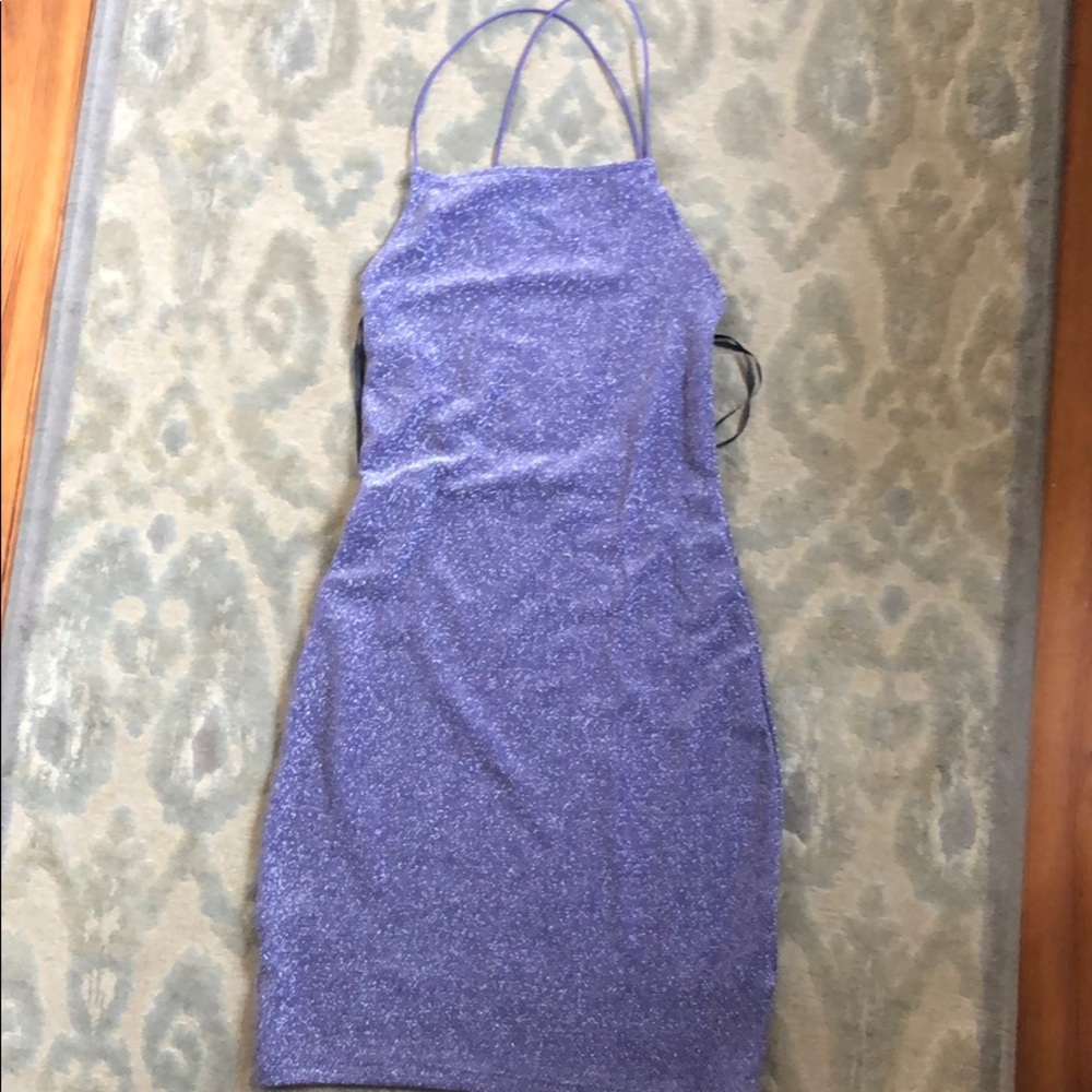 NWTO H&M sparkly purple bodycon dress